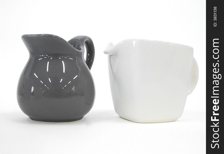 Teapot and Milk Pot isolated with path