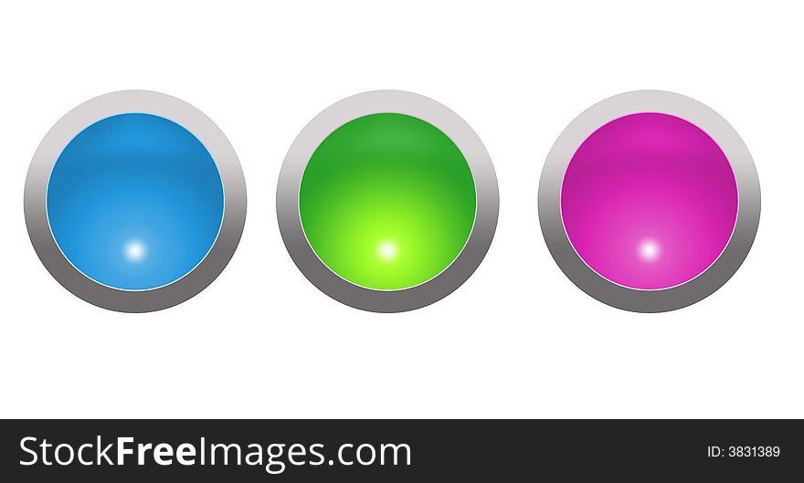 Illustrated glossy orbs for web design