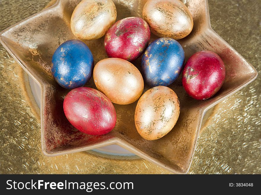 Easter Eggs On The Table