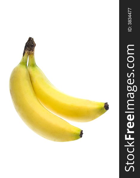 Close up of banana isolated on white. Close up of banana isolated on white