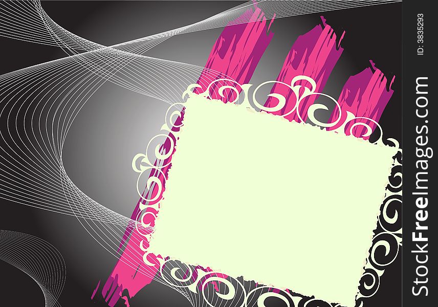 Pink and black abstract background (vector)