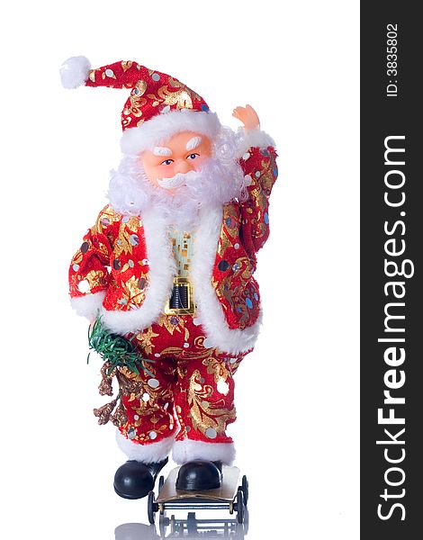 Isolated Toy Of Santa Claus