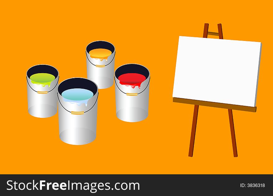 The blank canvas (vector illustration)