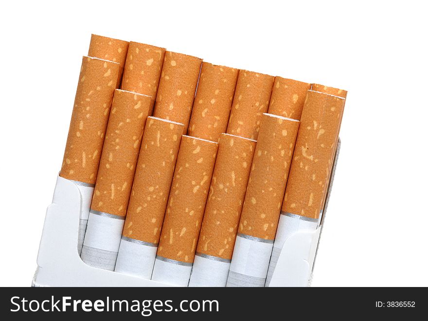 Pack of cigarettes, unhealthy life style concept