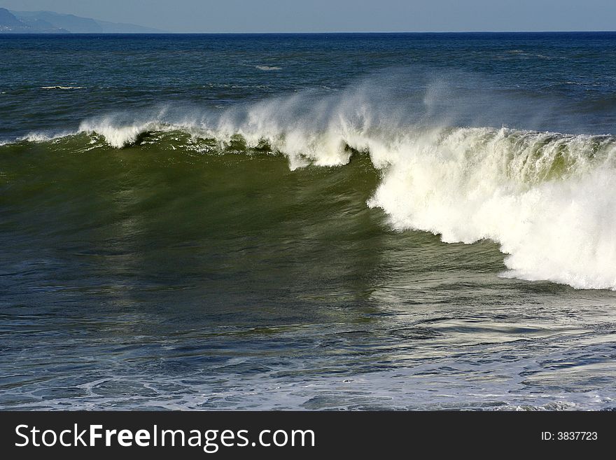 Surfer in the barrel