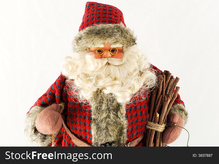 Santa Claus Doll With Wood