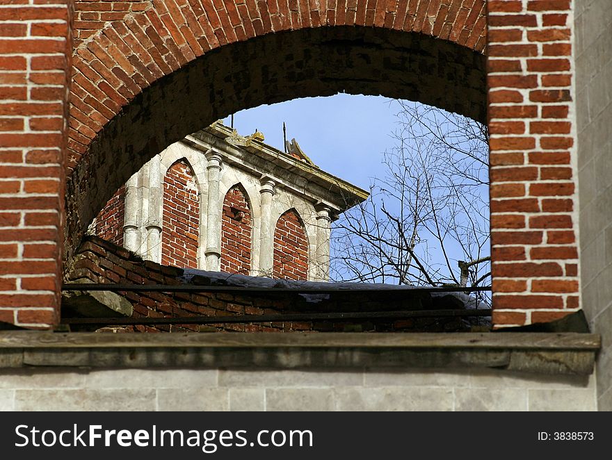 Old architecture. Details of the forgotten palace. Old architecture. Details of the forgotten palace.