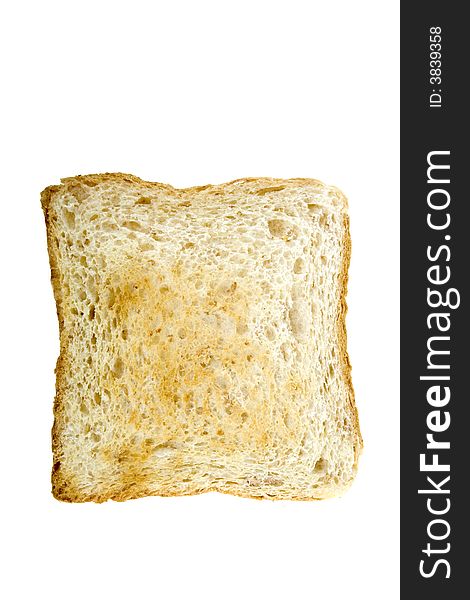 white toast  of a white background