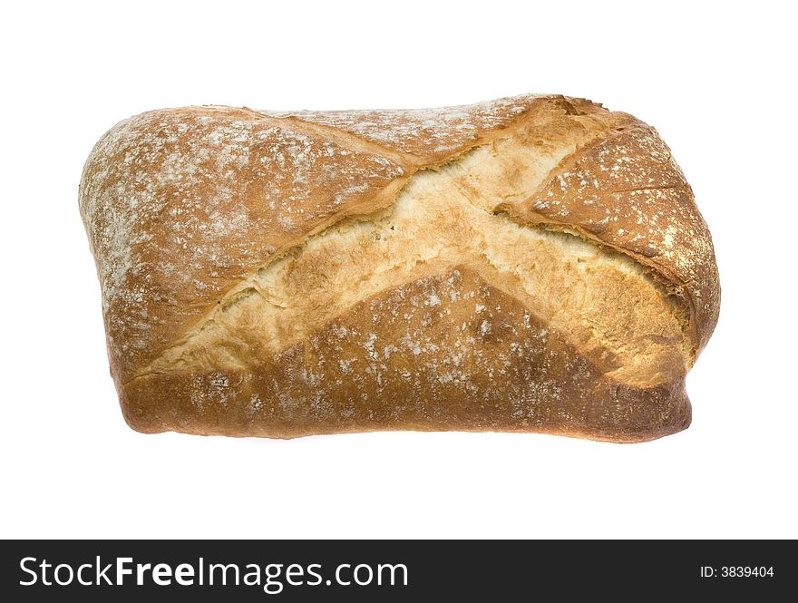 Bread  of a white background
