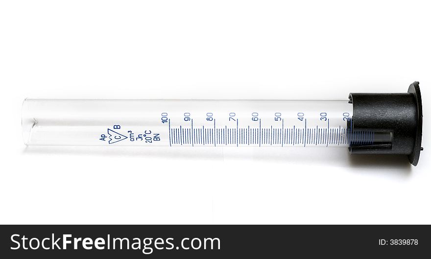 Laboratory glass isolated