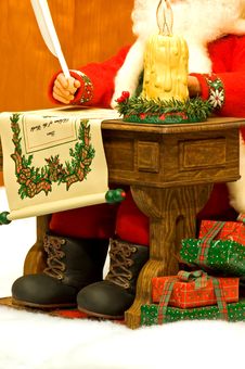 Santa Writing Christmas List Stock Image