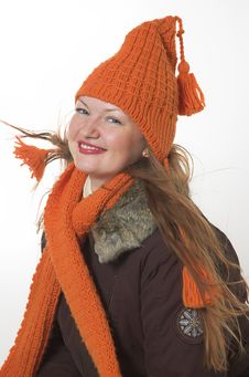 Woman In Winter Clothes Stock Image