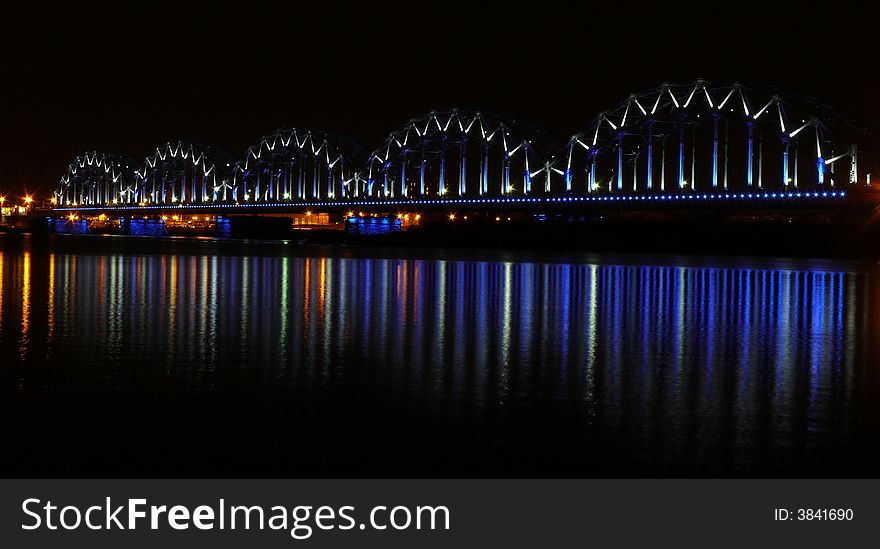 Railroad bridge in Riga (Latvia). Railroad bridge in Riga (Latvia)