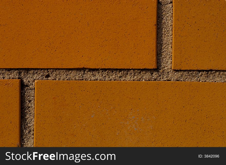 Close up image of clean orange Brick wall. Close up image of clean orange Brick wall