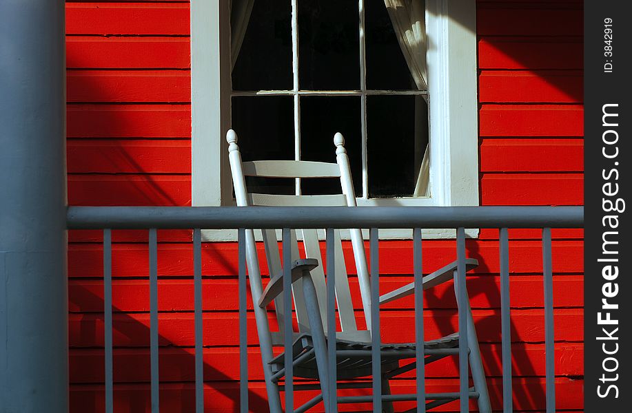 Beautiful Image of a red front porch in Florida. Beautiful Image of a red front porch in Florida