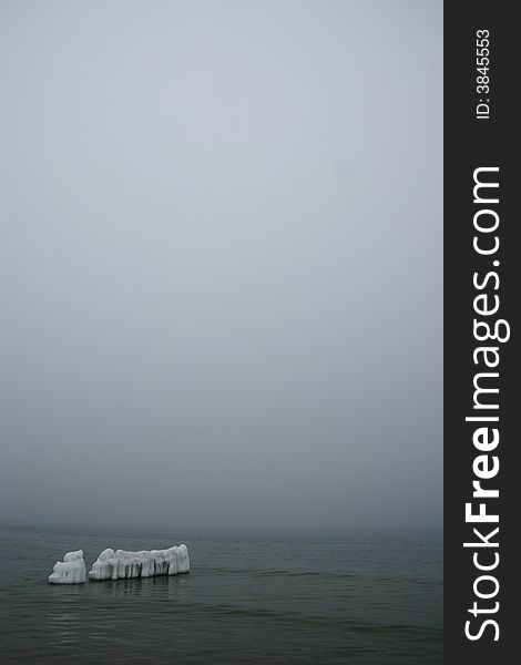 Sea on the fog, Baltic sea