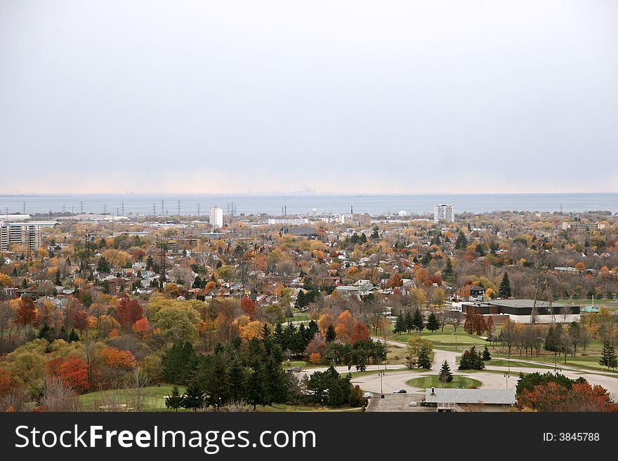 View of the city from the escarpment