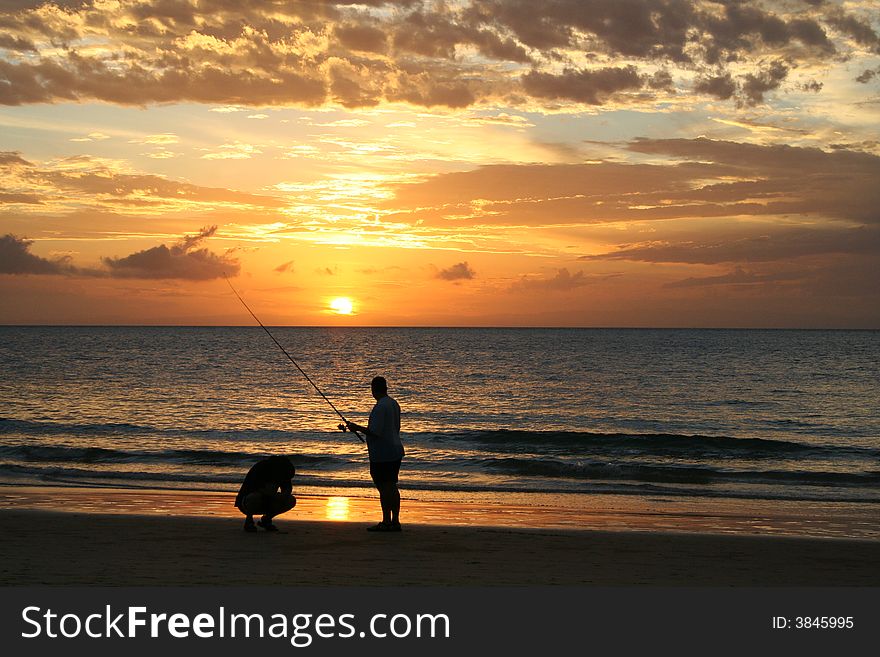 Sunset in Moreton Island Australia