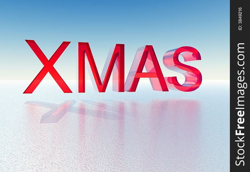 An text sign of the word xmas. An text sign of the word xmas.