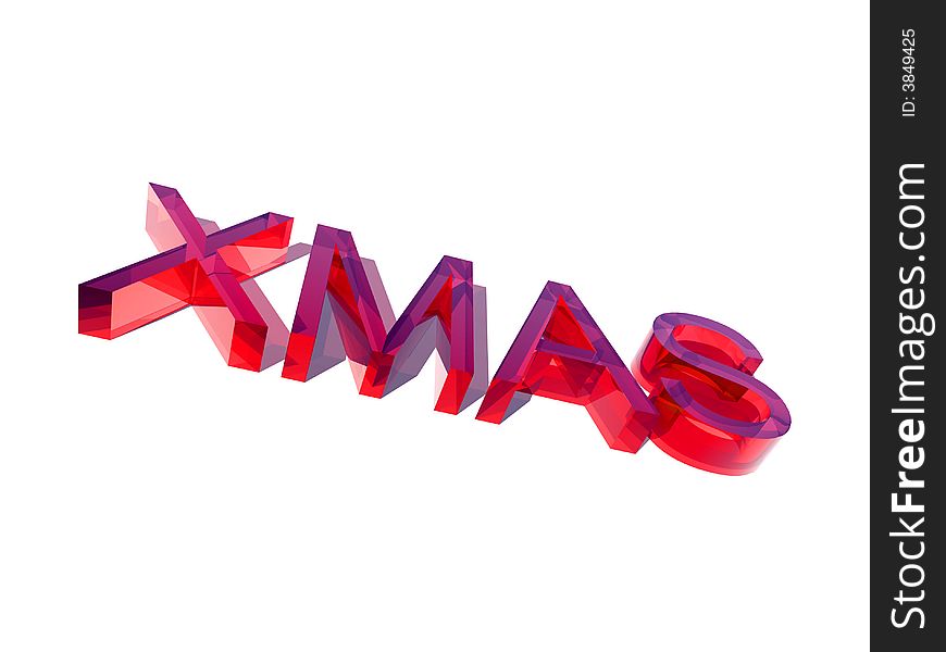 An text sign of the word xmas. An text sign of the word xmas.