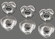Silver Hearts Stock Image