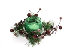 Candle Holder In Garland Stock Image Candle Holder In Garland Stock Image