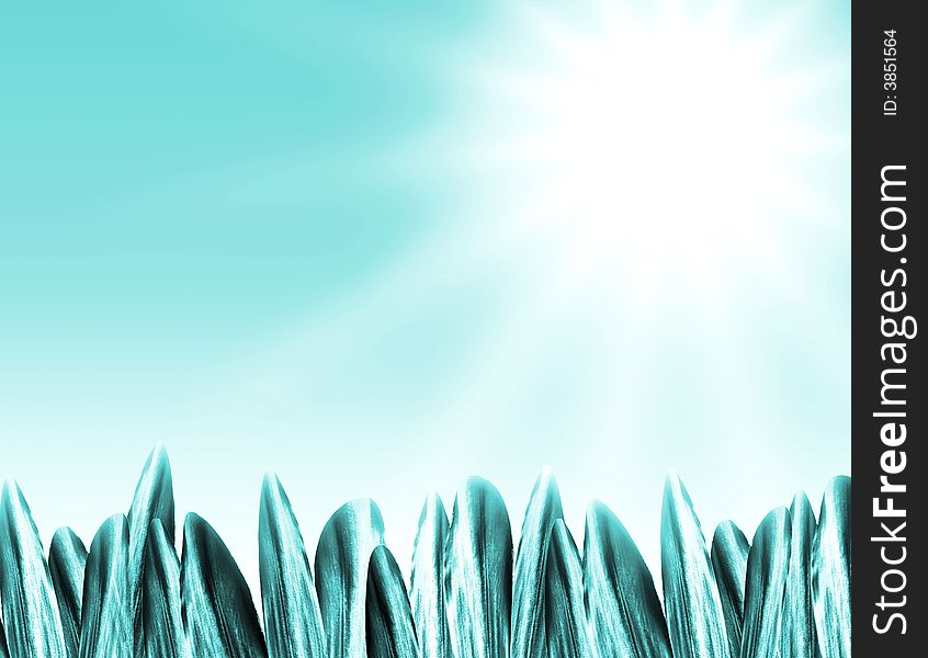 Summer background with grass