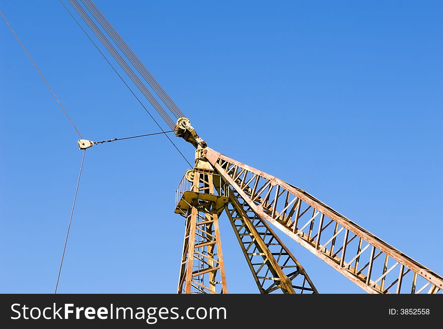 Cranes at a marble quarry near Vila Vi�osa, Alentejo, Portugal