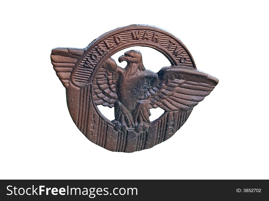 WWII Cemetery Marker with an eagle