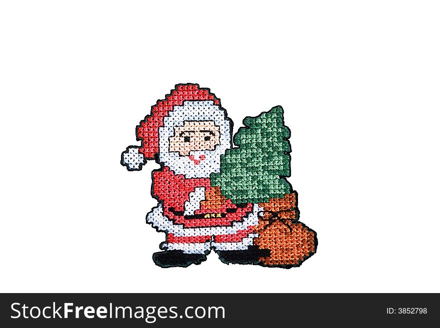 Picture from Santa claus or Father Christmas embroidery hand made. Picture from Santa claus or Father Christmas embroidery hand made.