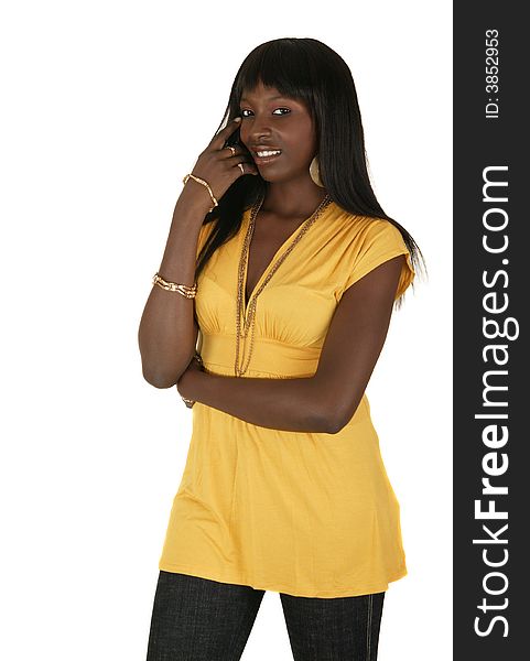 Girl In Yellow Fashion Dress