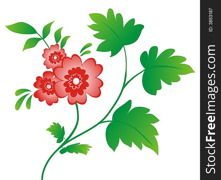 Flower background, element for design, vector illustration