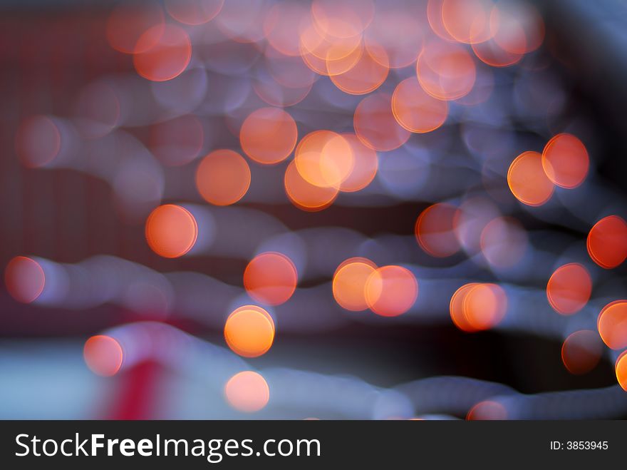 Defocus image of christmas tree at night