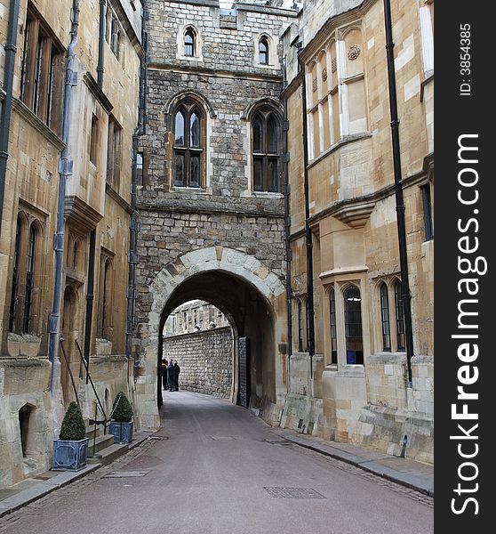 Medieval Windsor Castle in England