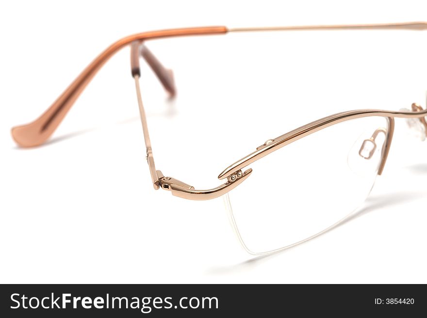 Beautiful and modern glasses in a gold frame
