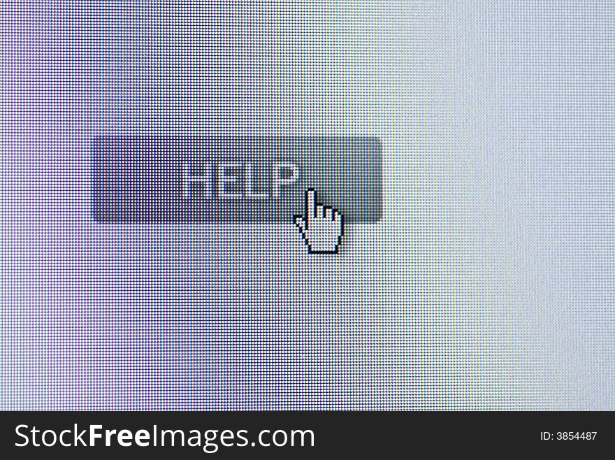 Closeup picture of a webpage button labeled with help. Closeup picture of a webpage button labeled with help.