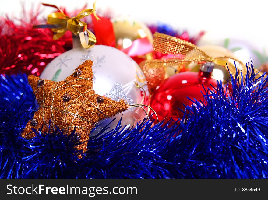 Festive star in hand, christmas ornament