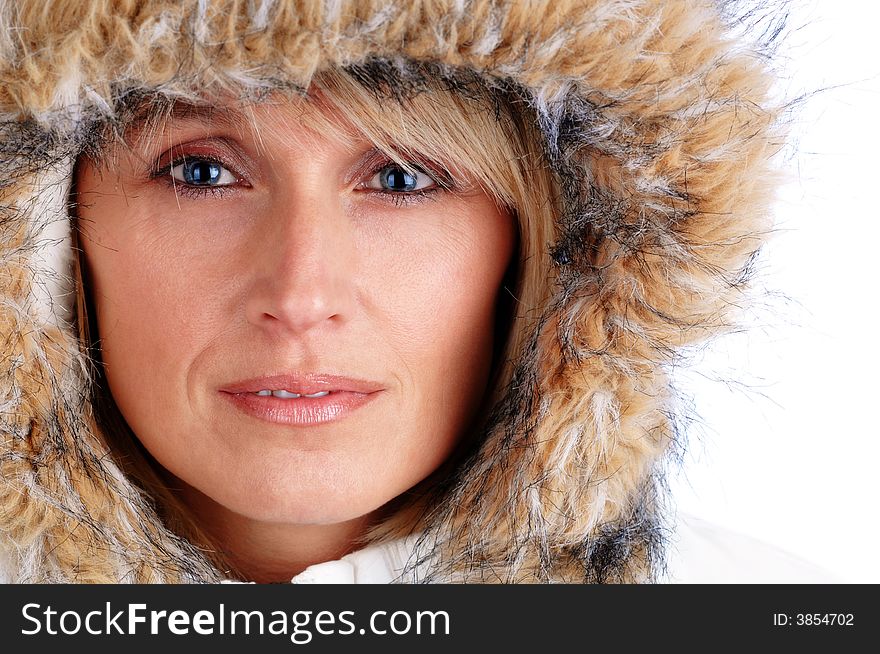 Beautiful woman wearing a winter coat. Beautiful woman wearing a winter coat