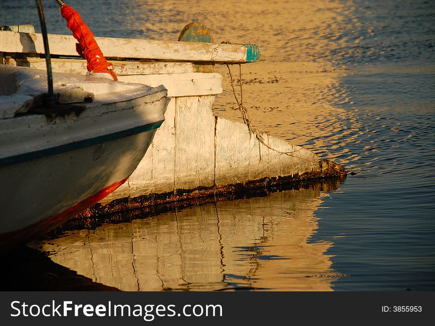 The steer of a small sail boat on the river Nile. The steer of a small sail boat on the river Nile.