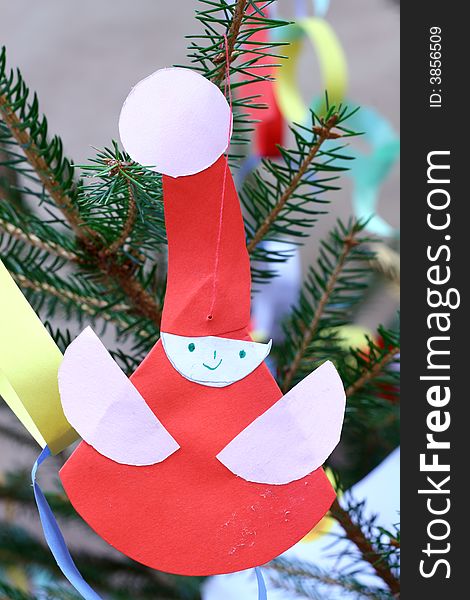 Image from christmas series:  ornaments -paper santa claus. Image from christmas series:  ornaments -paper santa claus