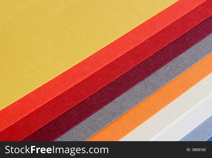 Close up Colorful art paper sheets as background