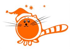 Red Christmas Cat Stock Images Red Christmas Cat Stock Images