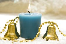 Festive New-year Candle Royalty Free Stock Photos Festive New-year Candle Royalty Free Stock Photos