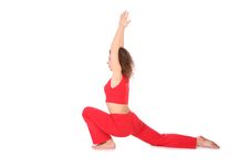 Yoga Girl Hands Up Royalty Free Stock Images