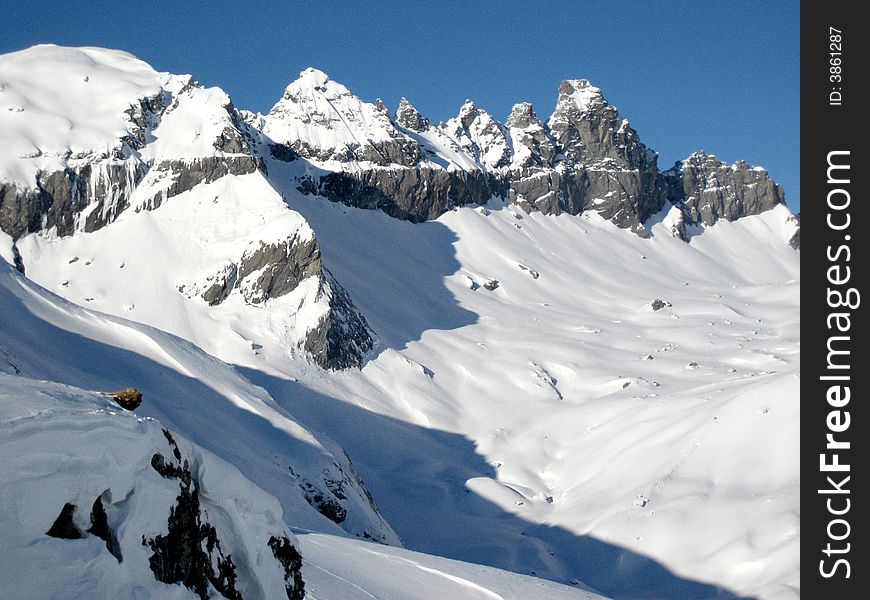 Snow On The Swiss Mountains