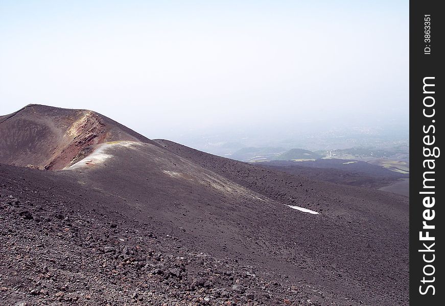 Volcan, Etna, Catania, Sicily Italy, landscape, lava, mountain, summer, gravel. Volcan, Etna, Catania, Sicily Italy, landscape, lava, mountain, summer, gravel