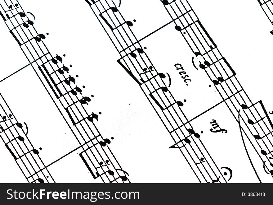 Music notes on white background