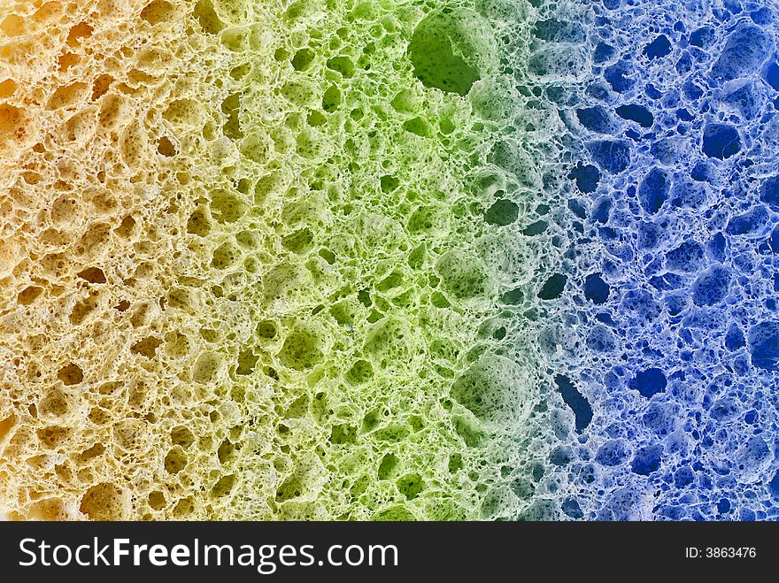 Colorful sponge texture in extreme closeup. Colorful sponge texture in extreme closeup