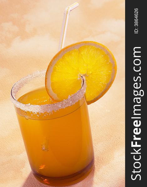 Drink on a yellow background