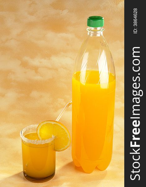 Drink on a yellow background